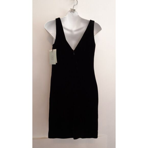 Theory Women's IWG Double V Dress B Black Ramona Velvet Sz S NWT 265 - Picture 5 of 12